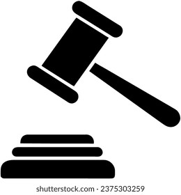 Gavel law icon vector logo template