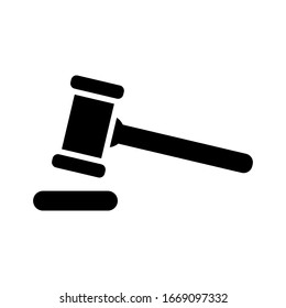 plantilla vectorial de icono de la ley de gavel