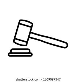 gavel law icon vector template