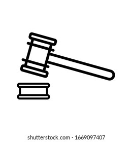 gavel law icon vector template