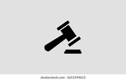 Gavel law office icon vector for use.