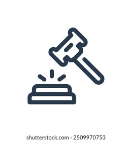 Gavel of Law Vector Icon