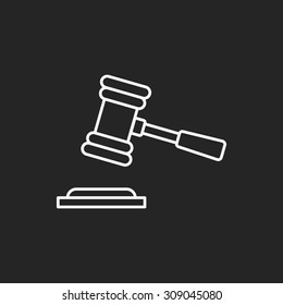 gavel line icon