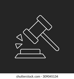 gavel line icon