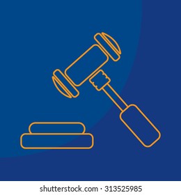 gavel line icon