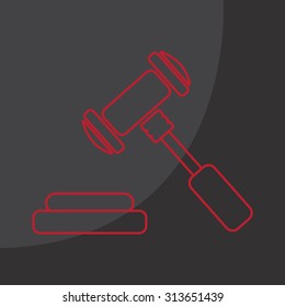 gavel line icon