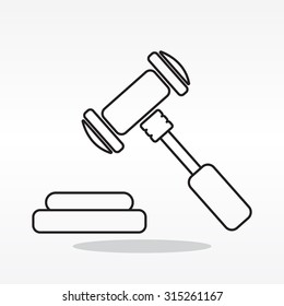 gavel line icon