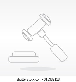 gavel line icon