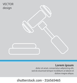gavel line icon