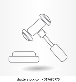 gavel line icon