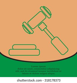 gavel line icon