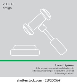gavel line icon