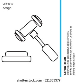 gavel line icon