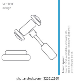gavel line icon