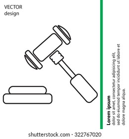 gavel line icon