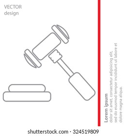 gavel line icon