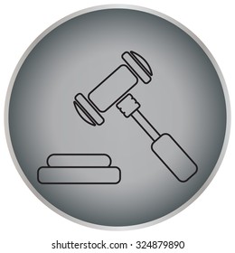 gavel line icon