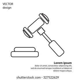 gavel line icon