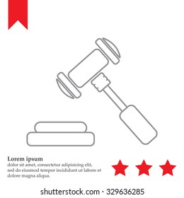 gavel line icon