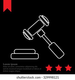 gavel line icon