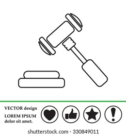 gavel line icon