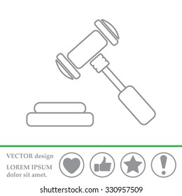 gavel line icon