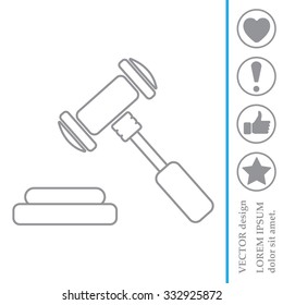 gavel line icon
