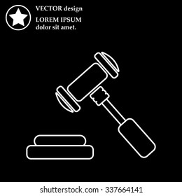 gavel line icon