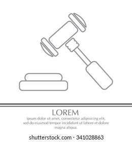 gavel line icon