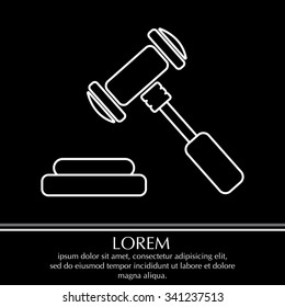 gavel line icon