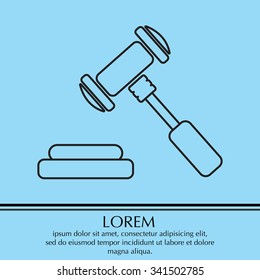 gavel line icon