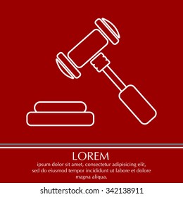 gavel line icon