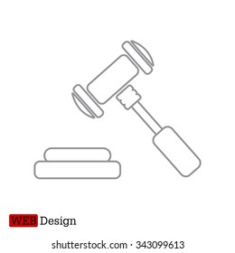 gavel line icon