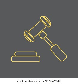 gavel line icon