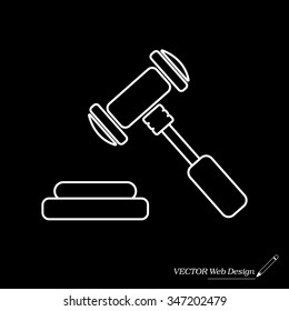 gavel line icon