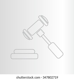 gavel line icon