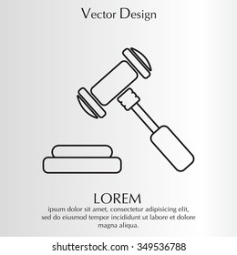 gavel line icon