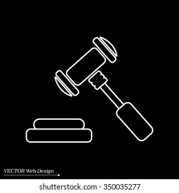 gavel line icon
