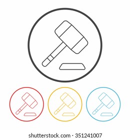 gavel line icon