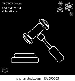 gavel line icon