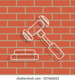 gavel line icon