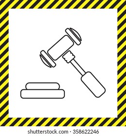 gavel line icon