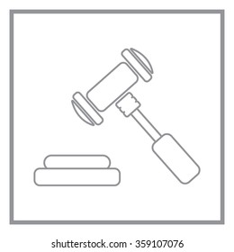 gavel line icon