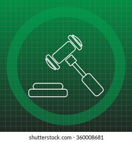 gavel line icon