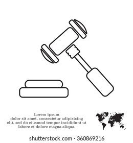 gavel line icon