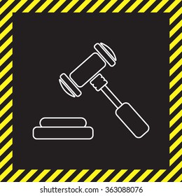 gavel line icon