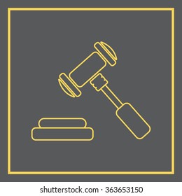 gavel line icon