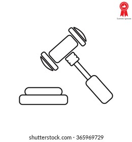 gavel line icon