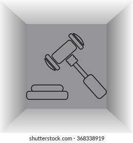 gavel line icon