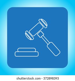 gavel line icon